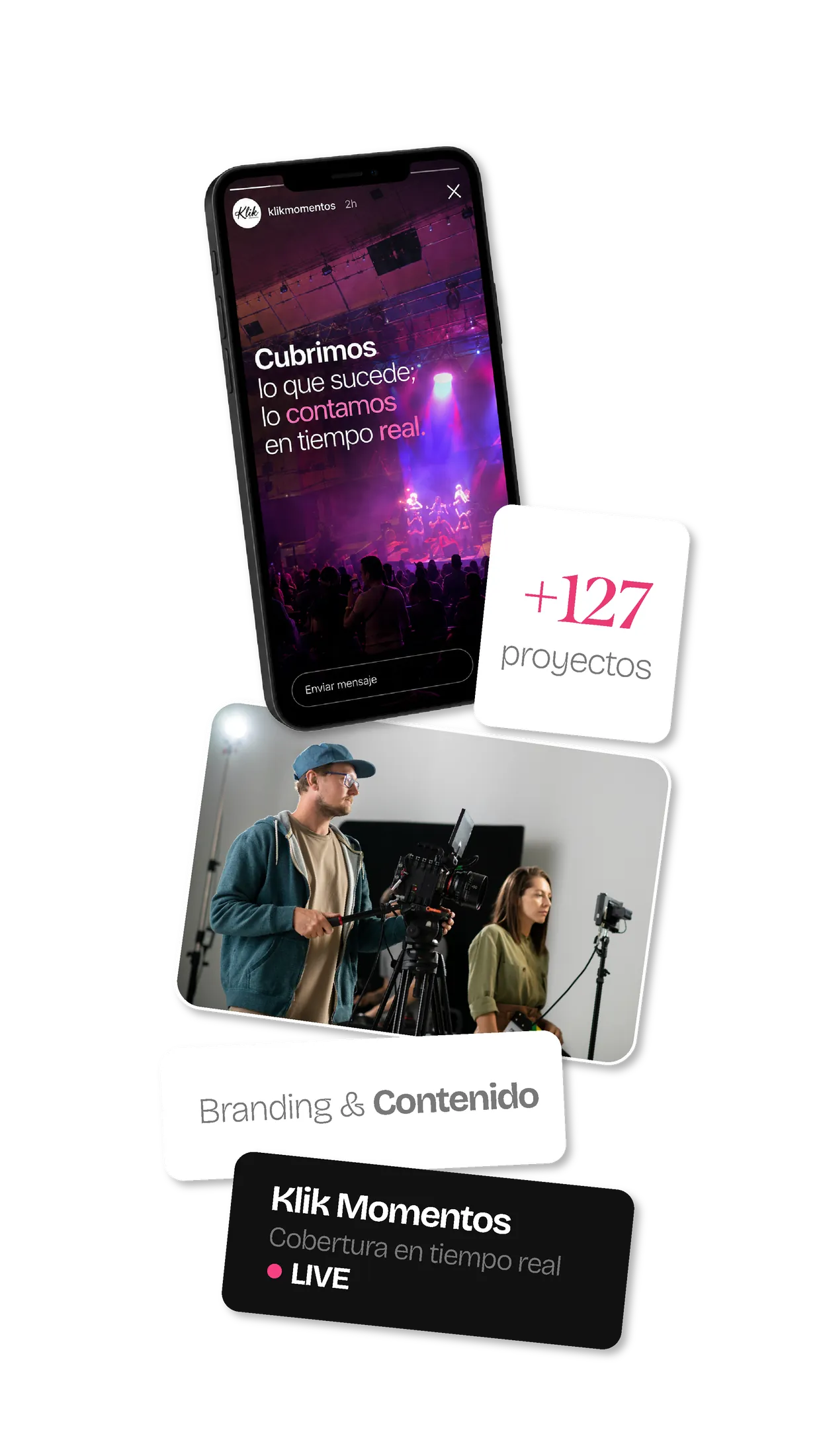 Klik — cobertura y contenido en tiempo real